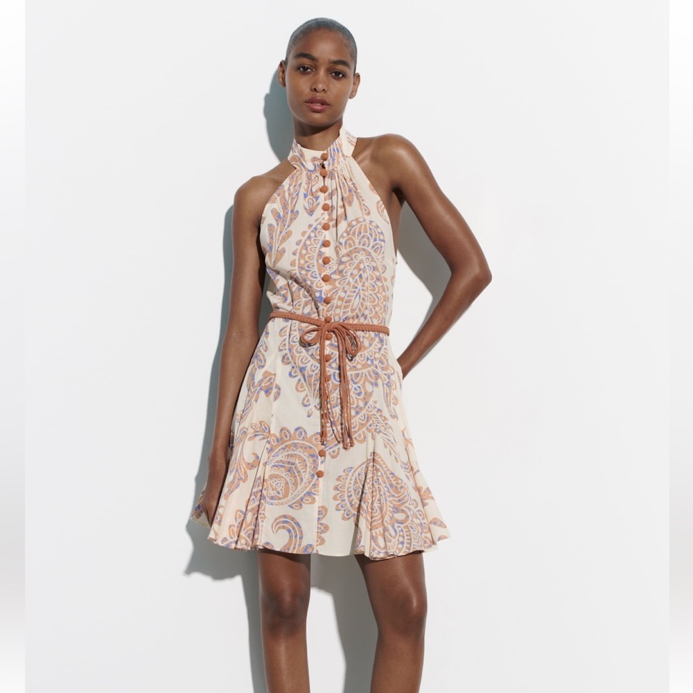 Zara belted print dress 4786/111